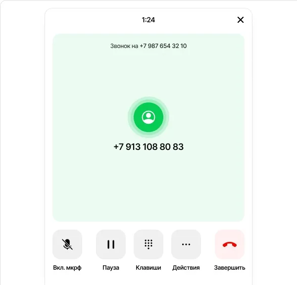 Экран виджета с нестандартным цветом интерфейса