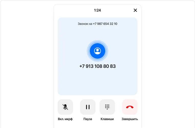 Вариант работы виджета в бесплатном режиме использования